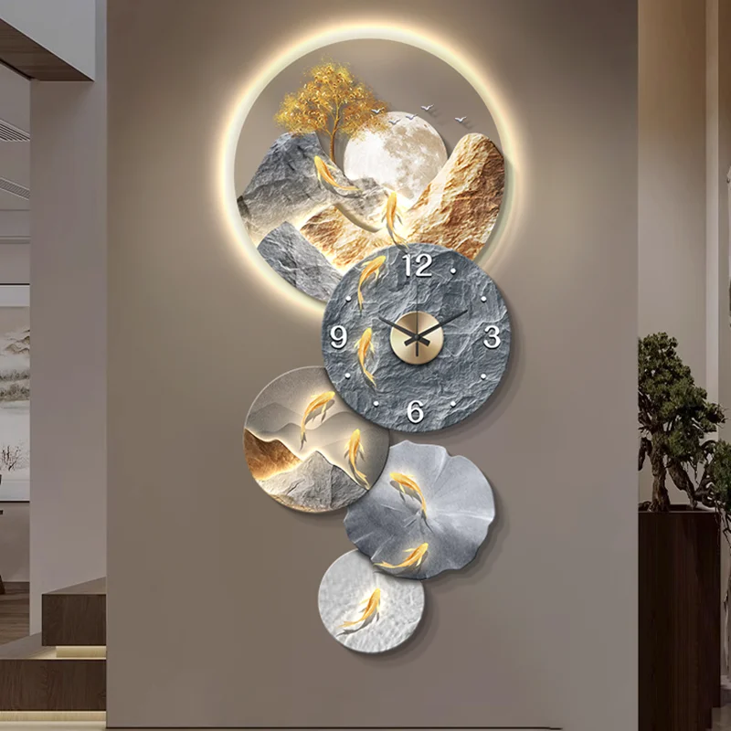 Art Mural Wall Clocks Luxury Led Interior Modern Minimalist Wall Watch Design Simple Silent Nordic Duvar Saati Home Decoration