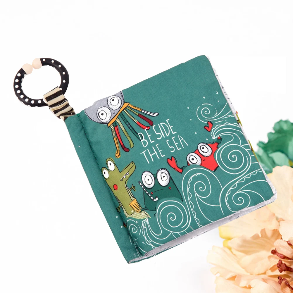 كتاب قماش صوتي ثلاثي الأبعاد للنسيج الكرتوني للتعلم المبكر هدية تعليمية للأطفال الرضع والتنمية الفكرية