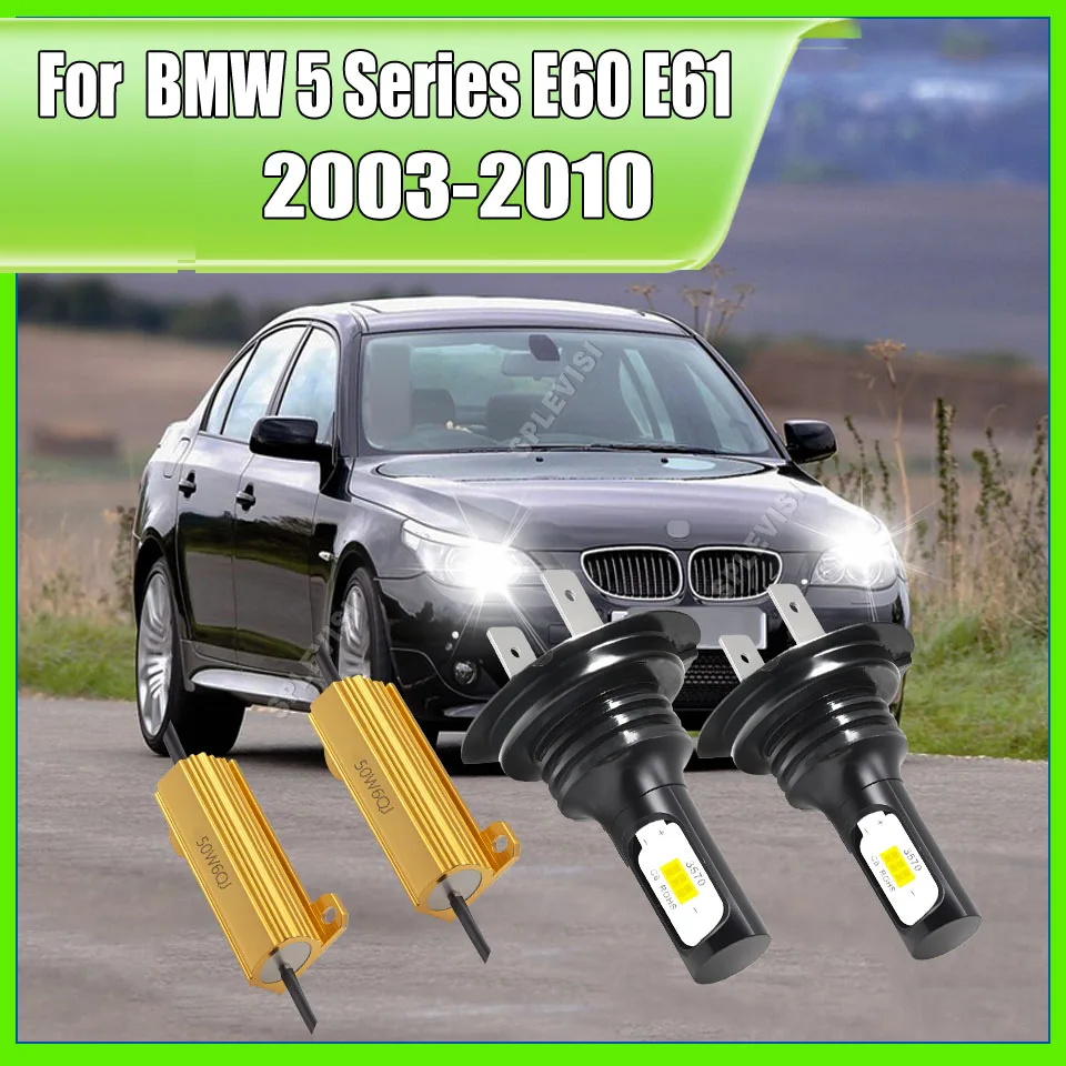 

LED Headlights - No Hot Spots Low Beam Bubls CANbus Compatible For BMW 5 Series E60 E61 2003 2004 2005 2006 2007 2008 2009 2010