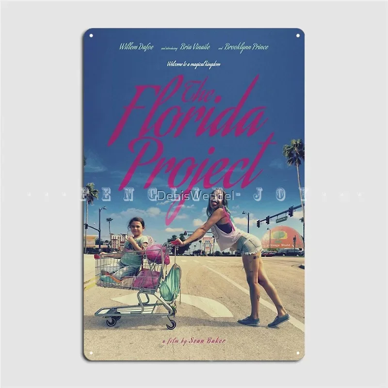 The Florida Project Girls Metal Plaque Poster Cinema Garage Kitchen Designing Plaques Tin Sign Poster