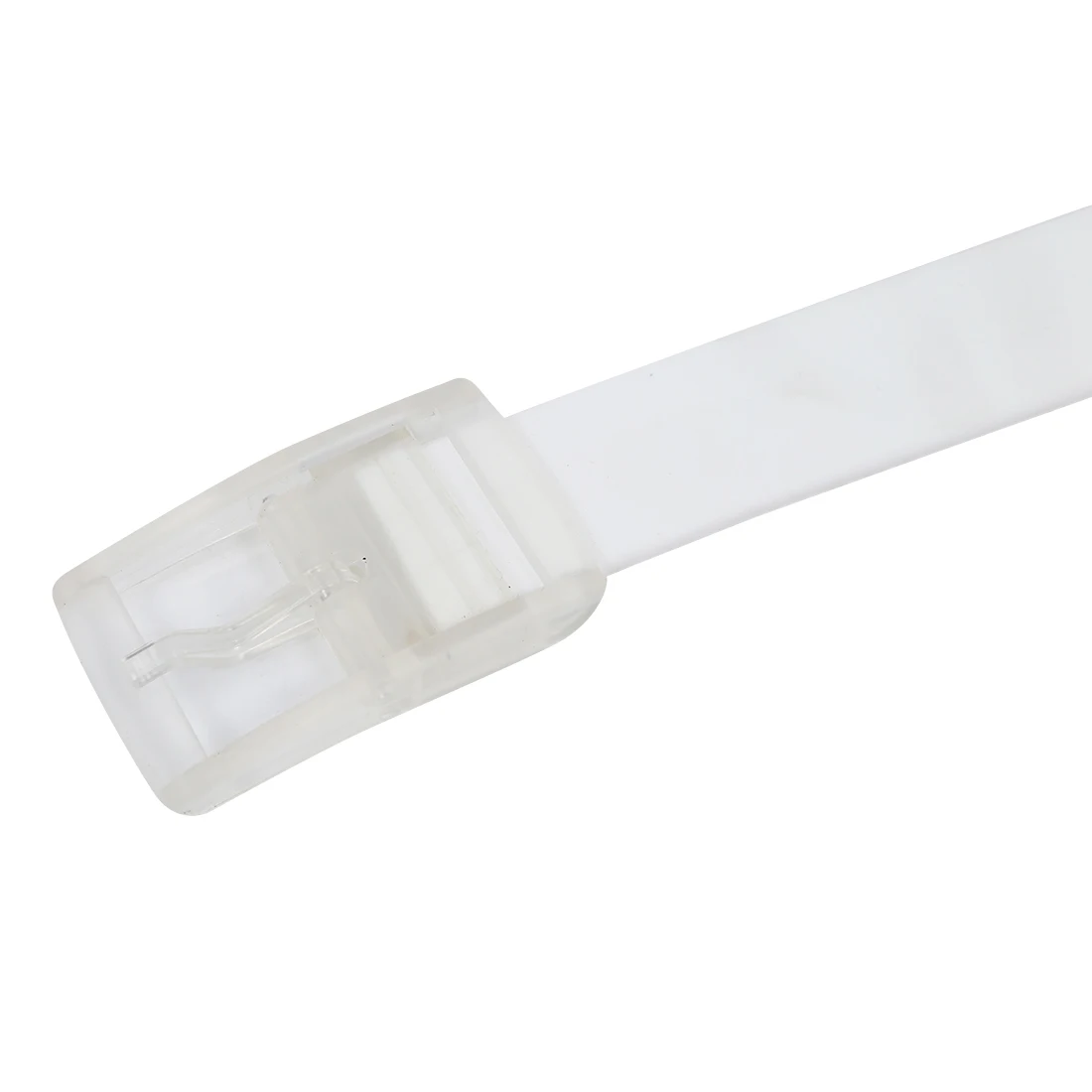 Ceinture en plastique pour unisexe, couleur bonbon, silicone, blanc