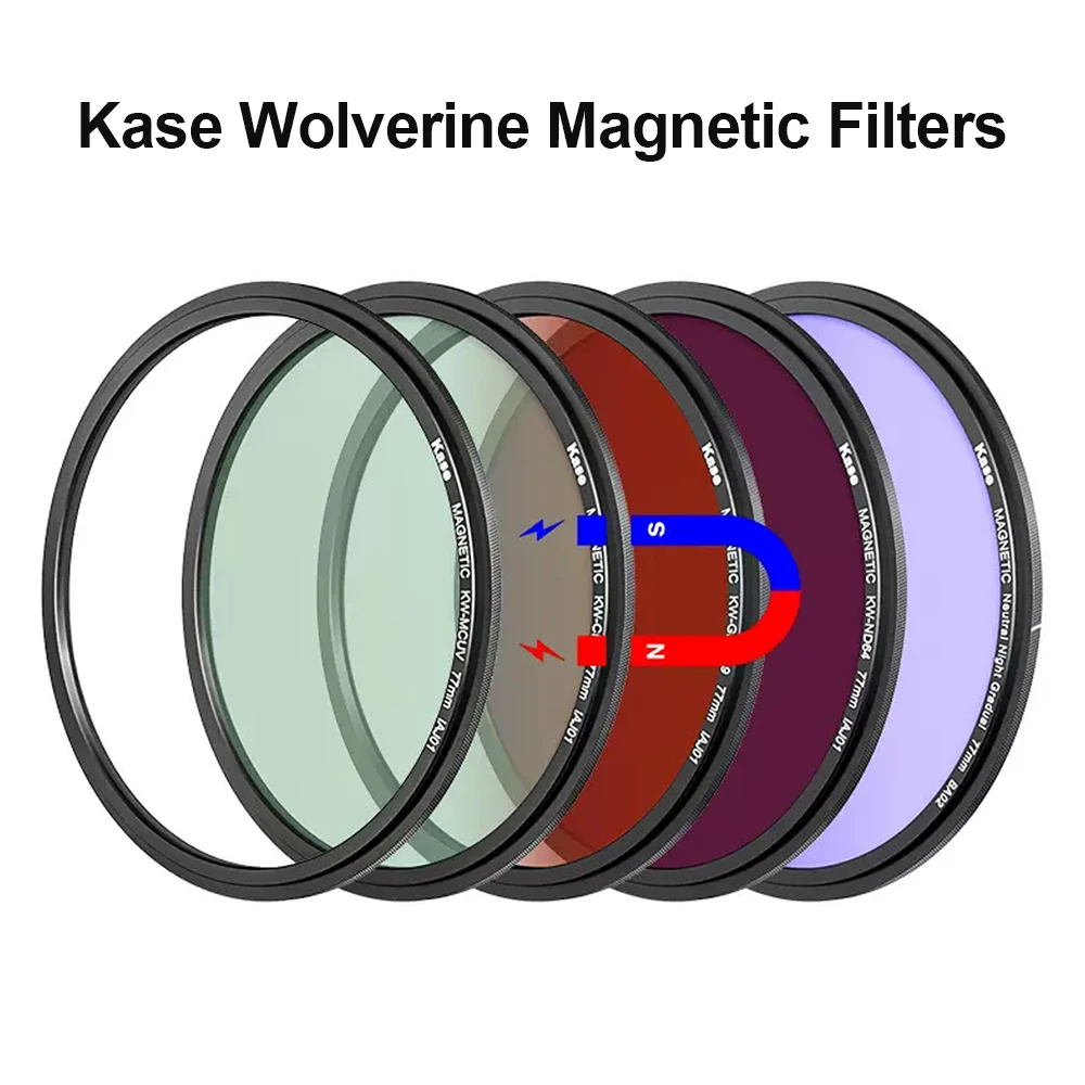 

Kase Wolverine Magnetic Filters UV CPL Polarizer Neutral Density ND Light Pollution Graduated Filter for Camera Lens