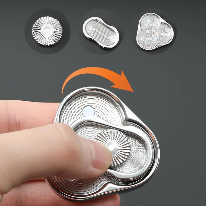

Triangle Spinner Flip Coin Cool EDC Fidget Toy Push Coin Decompression Toy Anti-Anxiety Tension Relief Gentle Sensory Plaything