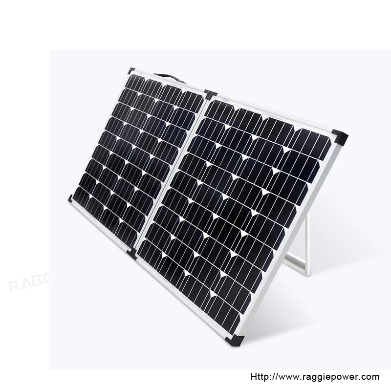 RAGGIE 150W Folding Glass Solar Panel Kit for Emergency