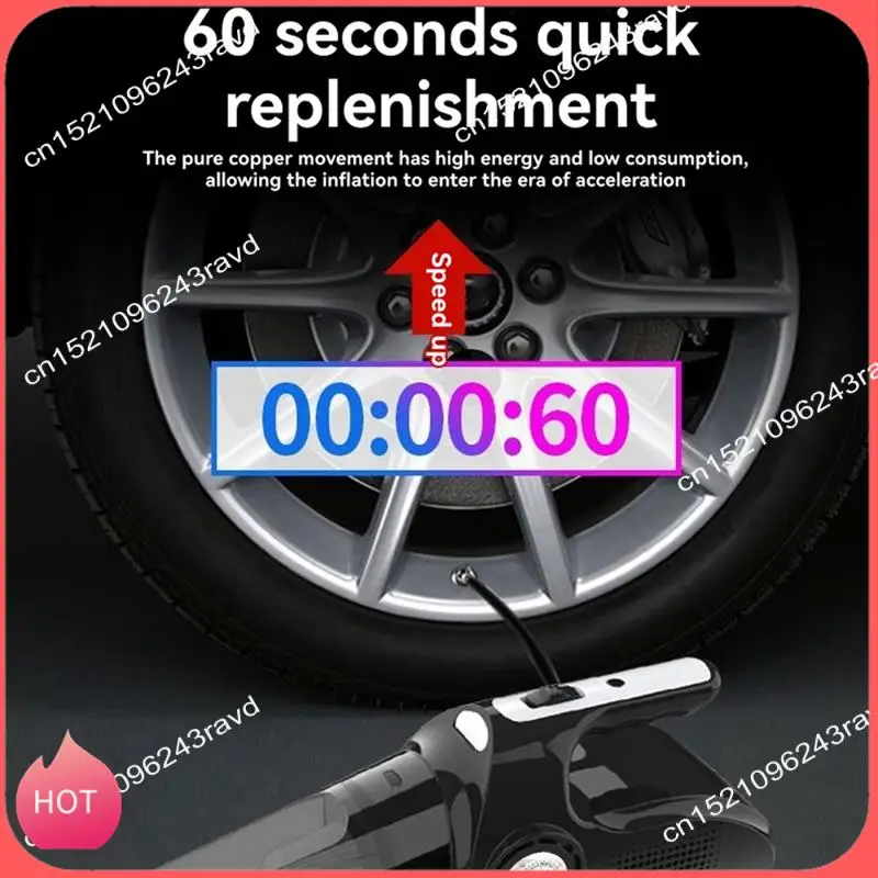 

HOT-Автомобильный пылесос Автоматический пылесос 5000PA Ручной беспроводной надувной дисплей с указателем освещения