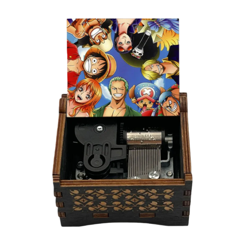 One Piece Binks' Sake Hand Crank Music Box - Wooden Mechanical