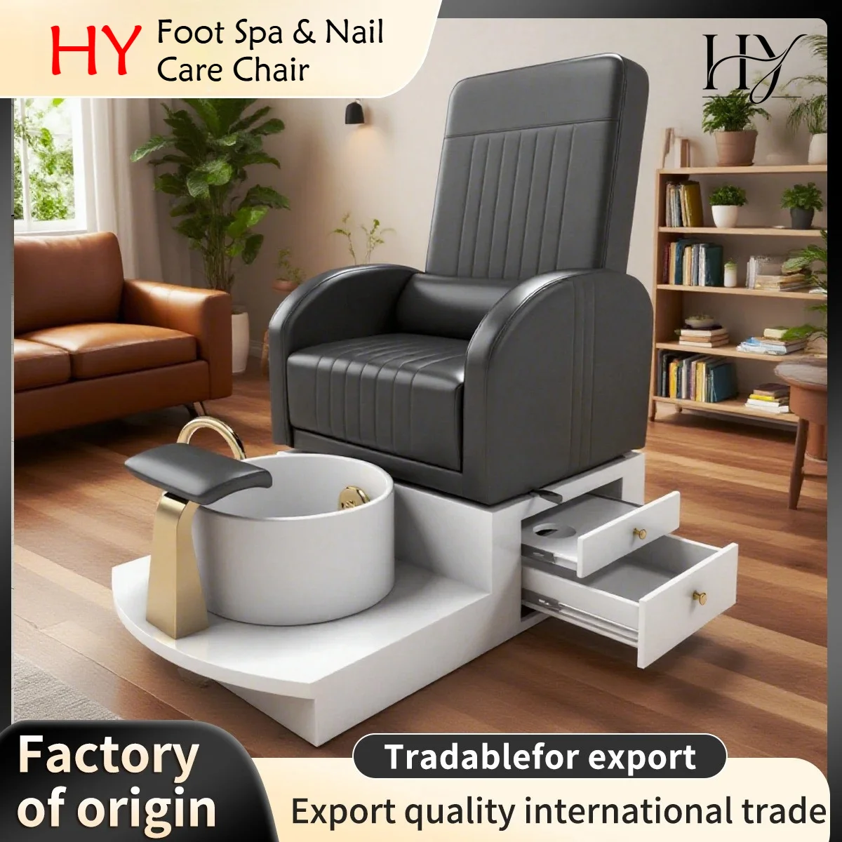 Beauty Salon Pedicure Chair Reclining Manicure Nail Chair Foot Spa Massage Sofa Salon Furniture For Nail Studio Use