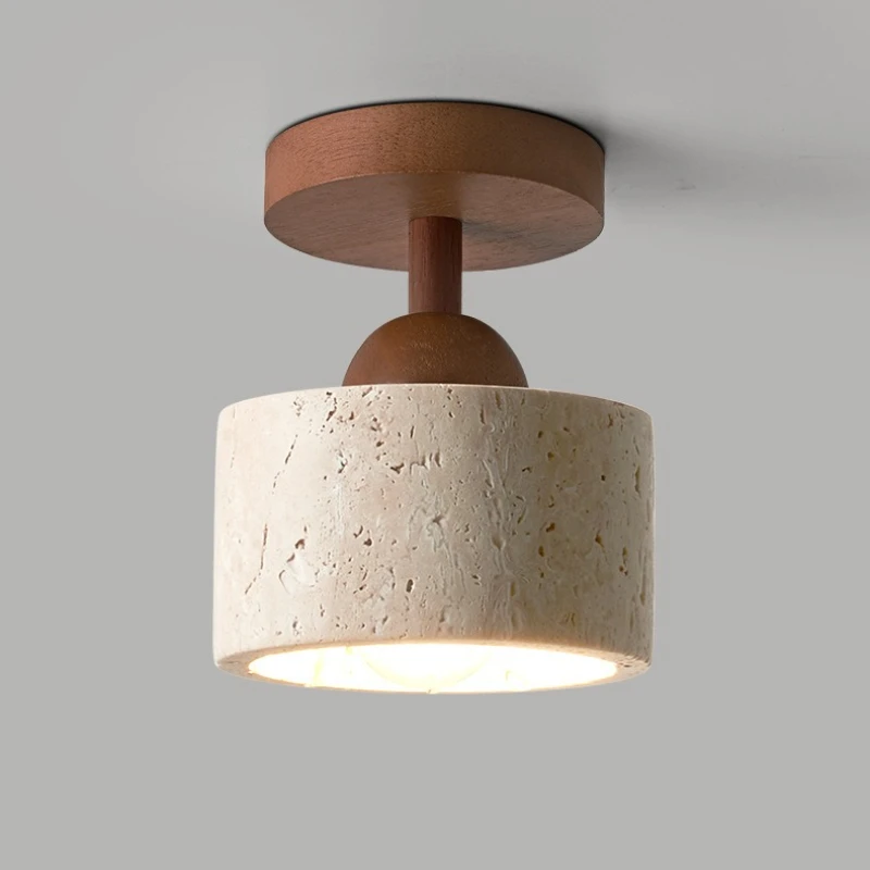 

Travertine Stone LED Ceiling Light Indoor Aisle Corridor Flush Mount Foyer Hallway Staircase Lighting Fixture Decor Ceiling Lamp