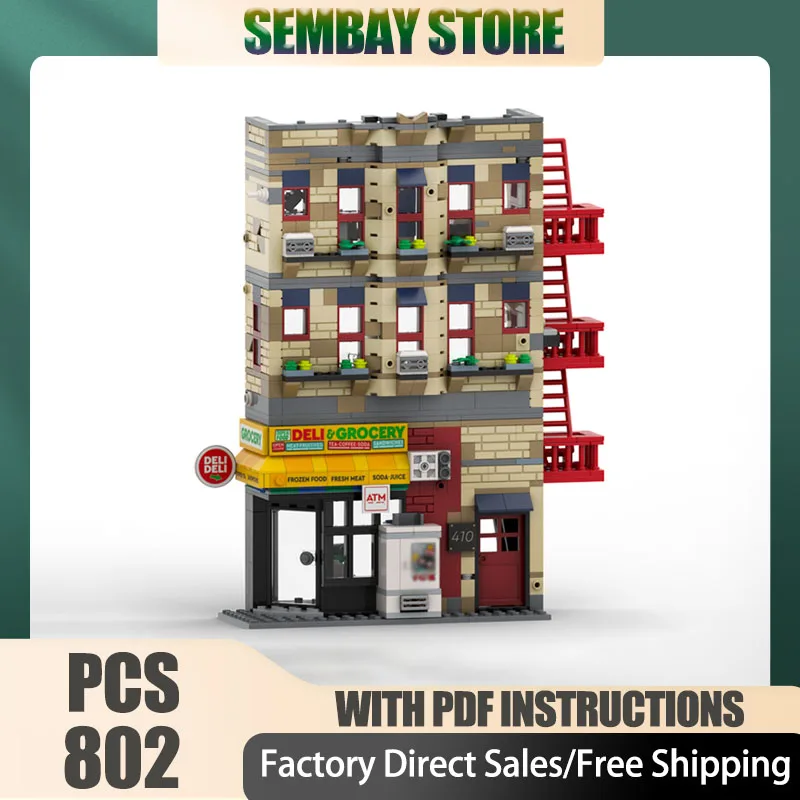 

Знаменитые уличные сцены Moc Building Bricks Модульные П.П. Модель квартиры, технологические блоки, рождественские игрушки «сделай сам», строительные подарки