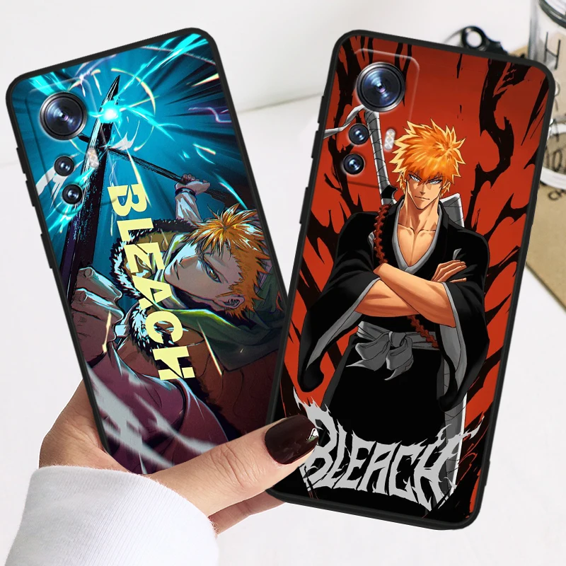 Bleach Kurosaki Lchigo Cover For Xiaomi Mi 14 13 12T 12S 12X 12 11i 11X 11T 11 Ultra Lite Pro TPU Soft Black Phone Case