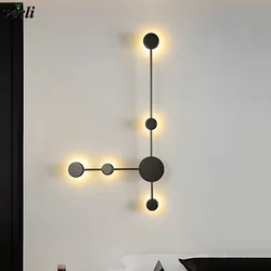 Modern LED Wall Lamp Simple Living Room Background Wall Light Bedroom Bedside Wall Sconce Creative Hotel Hall Corridor Lighting