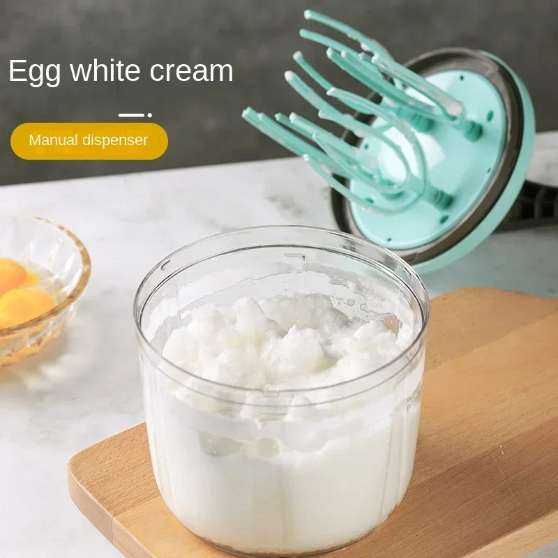 Cream beater Manual household cake beater Egg throwing artifact Semi-automatic small egg beater