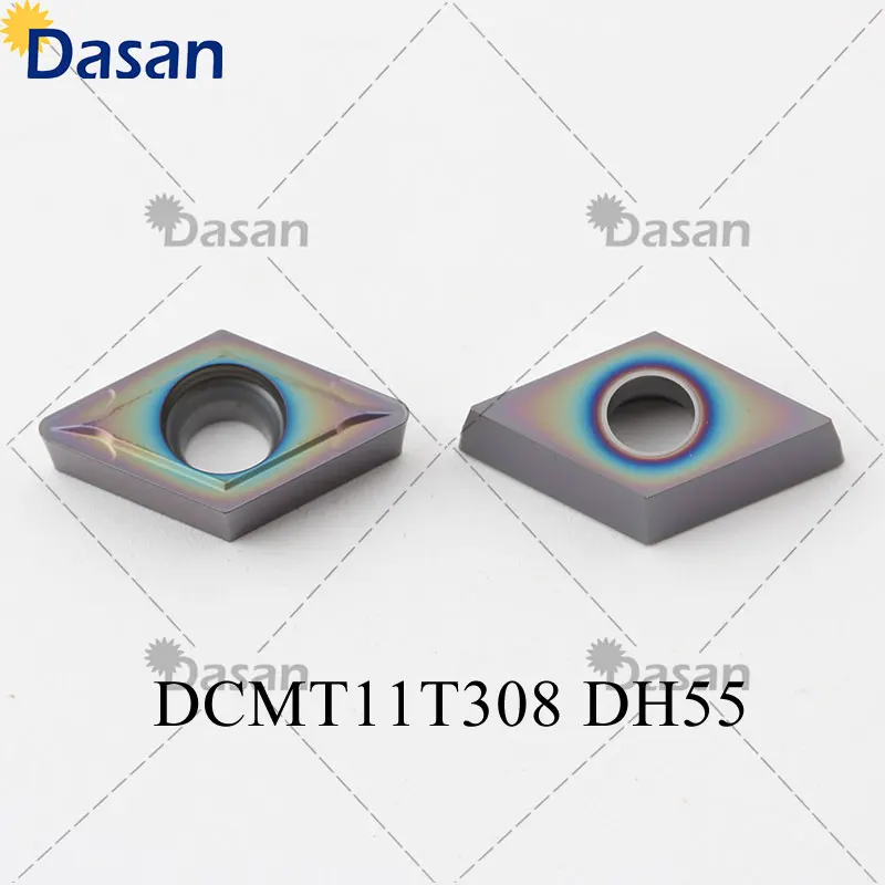 Твердосплавные пластины DCMT11T304 DCMT11T308 для токарного станка с ЧПУ, токарные инструменты для охлажденной стали, 10 шт.