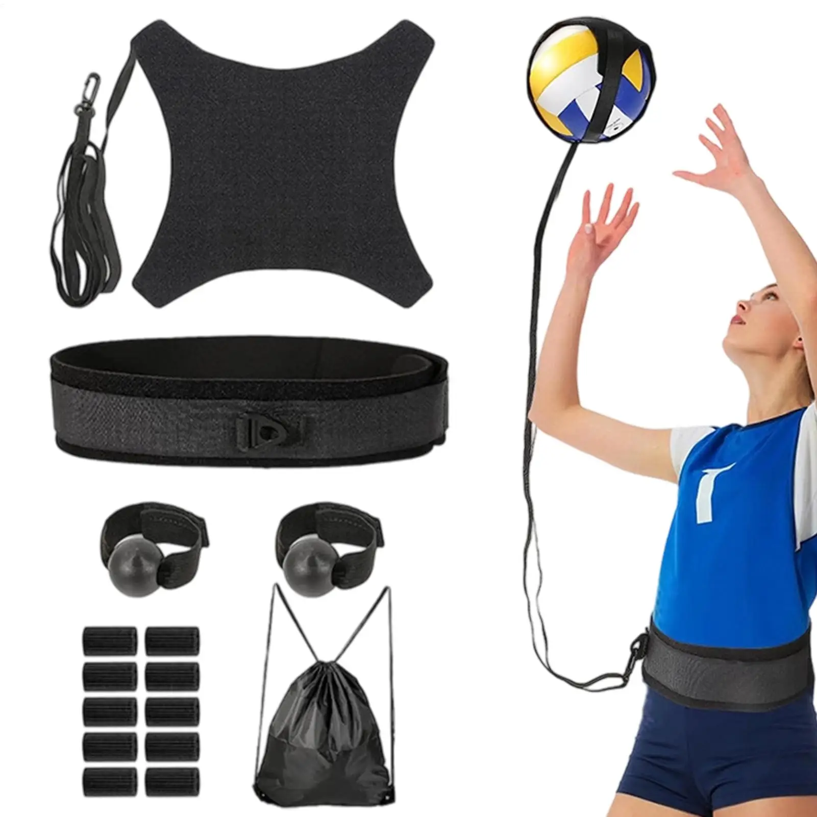 

Volleyball Training Equipment Volleyball Serving Training Tool Solo Ball Sports Spiking Trainer for High School Athletes Club