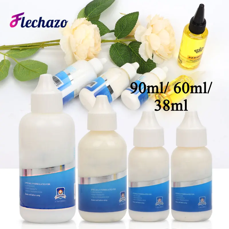 Pegamento de fusión y sujeción de encaje para pelucas, adhesivo para cabello de 38ml, 60ml, 90ml, pegamento para pelucas, fijación fuerte, acabado Natural