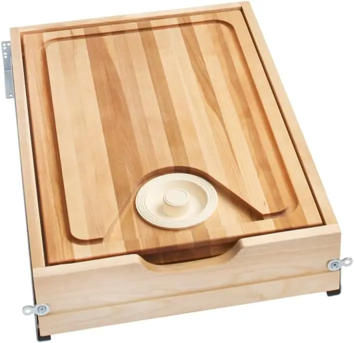 

Wood Base Cabinet Cutting Board Drawer Replacement System w/Soft-Close