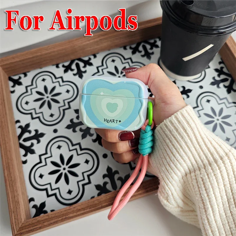 Fashion Brand Cool Cover for Airpods Case for Pro 2 Case Colorful Funda Box Sleeve Airpods 3 Cover Soft Capa for Girl Heart Cute