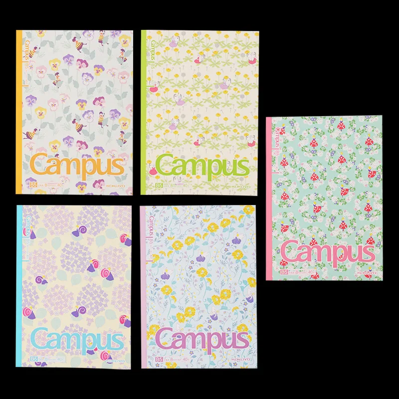 1/5 قطعة KOKUYO الفاكهة دفتر الحرم الجامعي 8 مللي متر خط أفقي كتاب B5 سطح ناعم نسخة A5 اللاسلكية ملزمة طالب التعلم المفكرة