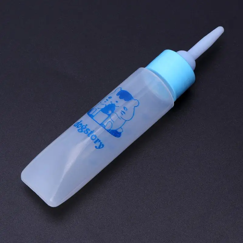 F92B PET Nursing Bottle 30ml ซิลิโคนหัวนมสัตว์ขนาดเล็กให้อาหารขวดที่ชัดเจนสำหรับลูกแมวตัวแรก