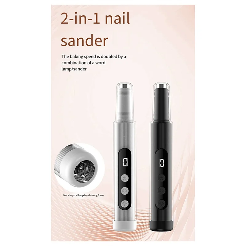 Beauty New HX-15 Multi-Functional Grill Lamp Nail Polisher 9 Speeds Forward And Reverse Switching 18000RPM Nail Instrument A