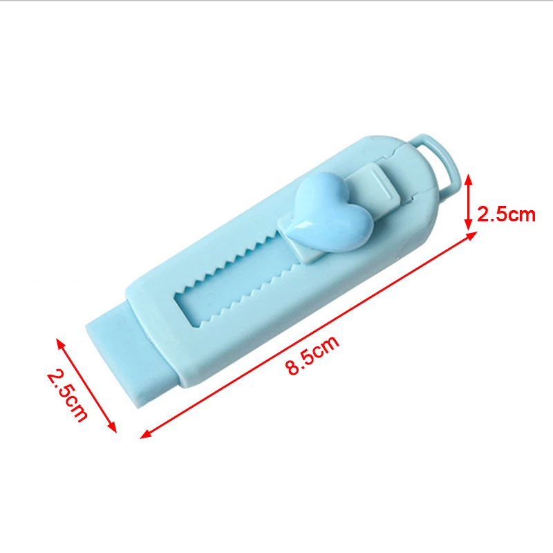 Retractable Push-pull Eraser Portable Solid Color Heart Rubber Without Trace For Students Stationery School Supplies Accessories