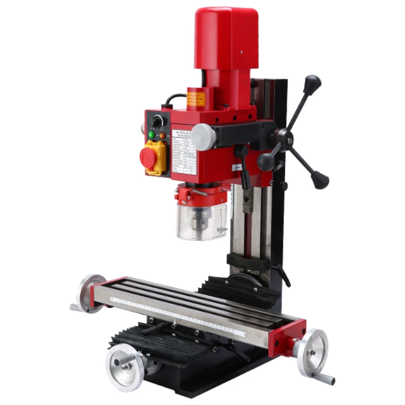 Set of Mini Manual Wood & Metal Milling Machines Universal Horizontal Auger & Borehole Drill Press Power Bench Drill