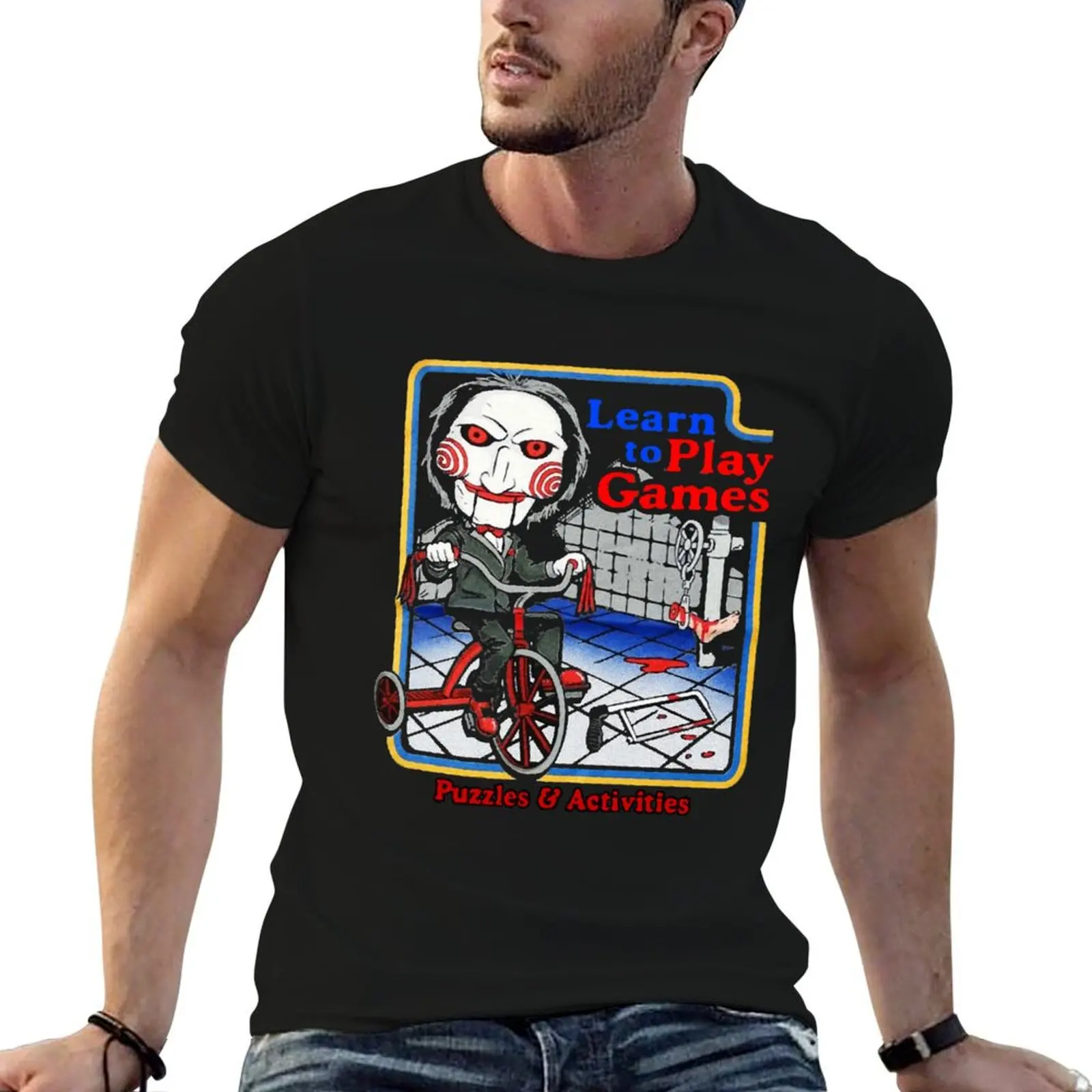 Billy jigsaw learn to play games art T-Shirt Fitness Training Breathable Tee