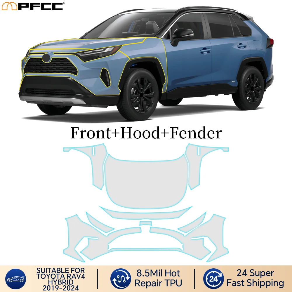 

For Toyota RAV4 Hybrid 2019-2023 PPF Film Pre-Cutting 9MIL TPU High-Definition Transparent Car Scratch Self-Healing Car Film
