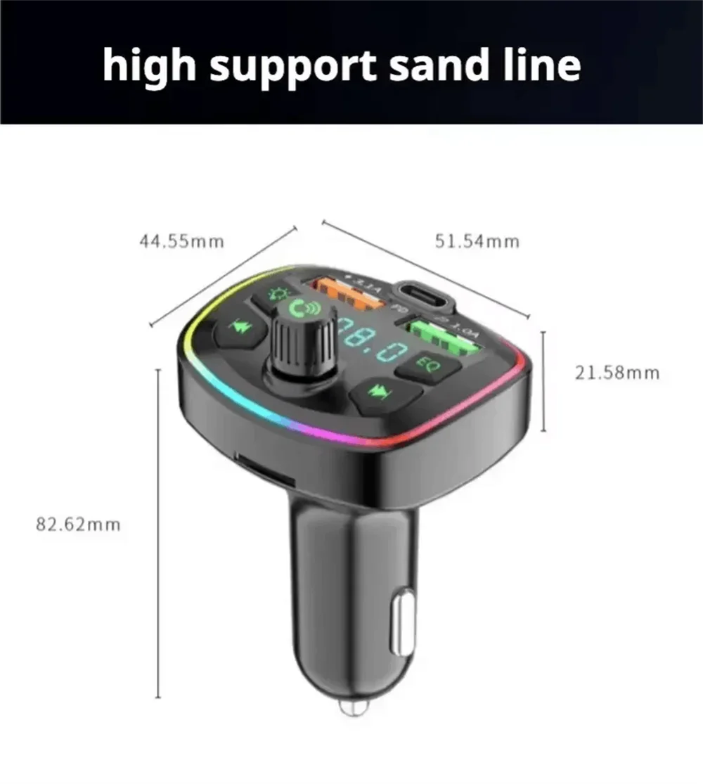 Car MP3 Player 3.1A Dual USB Fast Charge Car Charger Adapter Bluetooth 5.0 FM Transmitter Receiver USB Flash Drive Plug Car Kit image 6