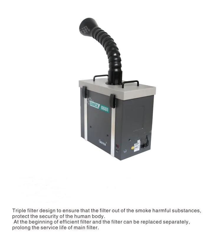 Professional QUICK 6601 purification filter system / smoke purifier use for mobile phone repair workshop