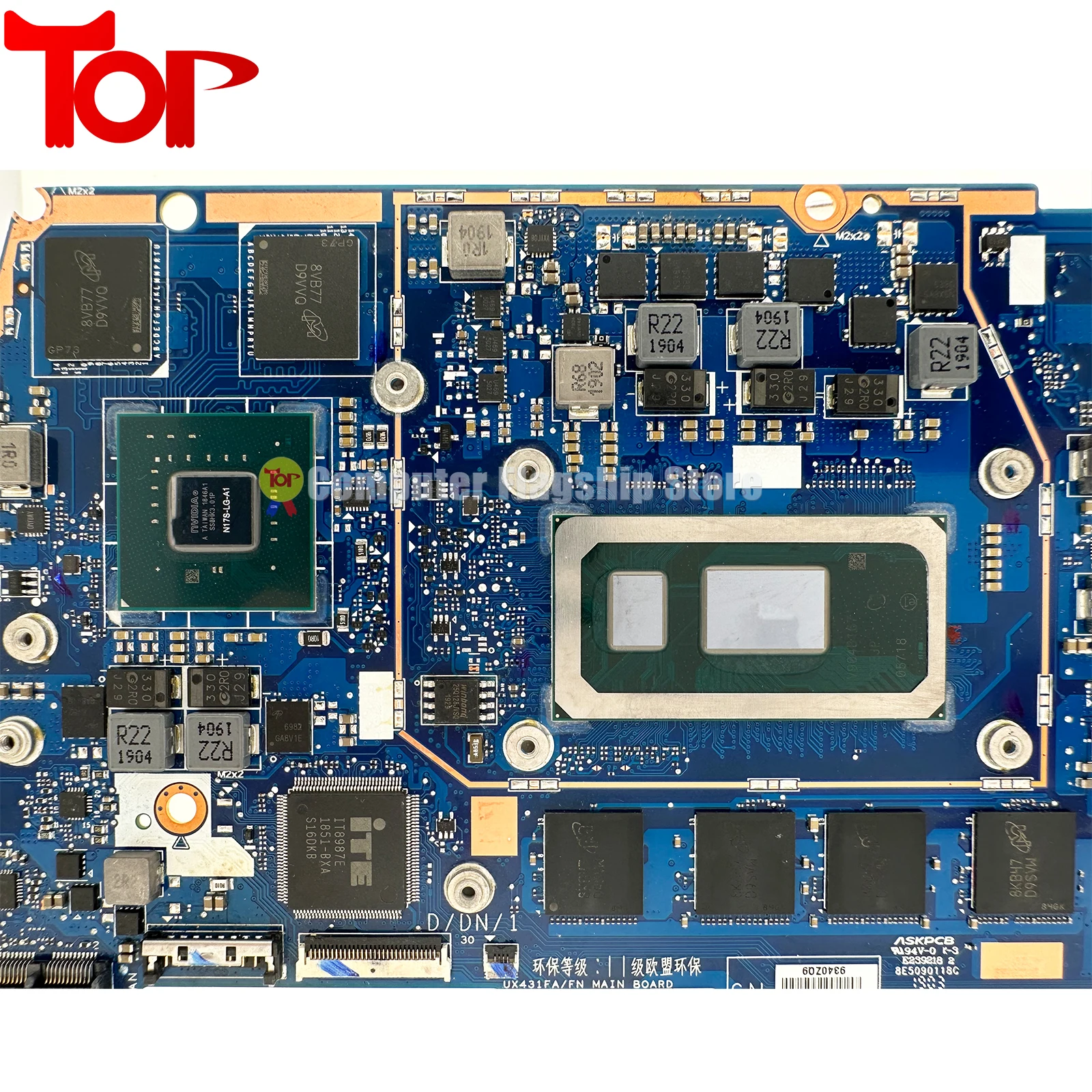 Imagem -05 - Kefu-placa-mãe do Portátil para Asus Ux431fn Ux431fl Ux431flc Ux431fa Ux431 Ux431f i3 i5 I78th 10th 4g 8g 16g V2g