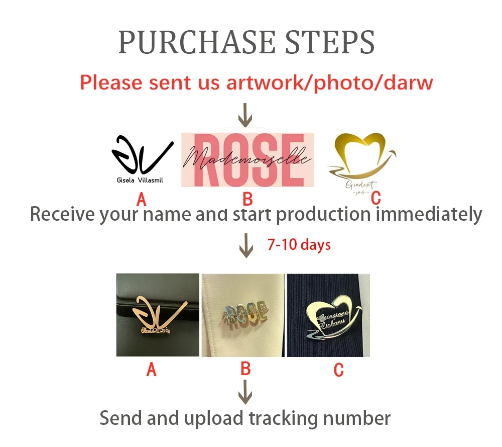 Customized Name Logo Painting Image Brooch Pins Stainless Steel Nameplate Fashion Personalized Custom Badges Clothes Collar Pin