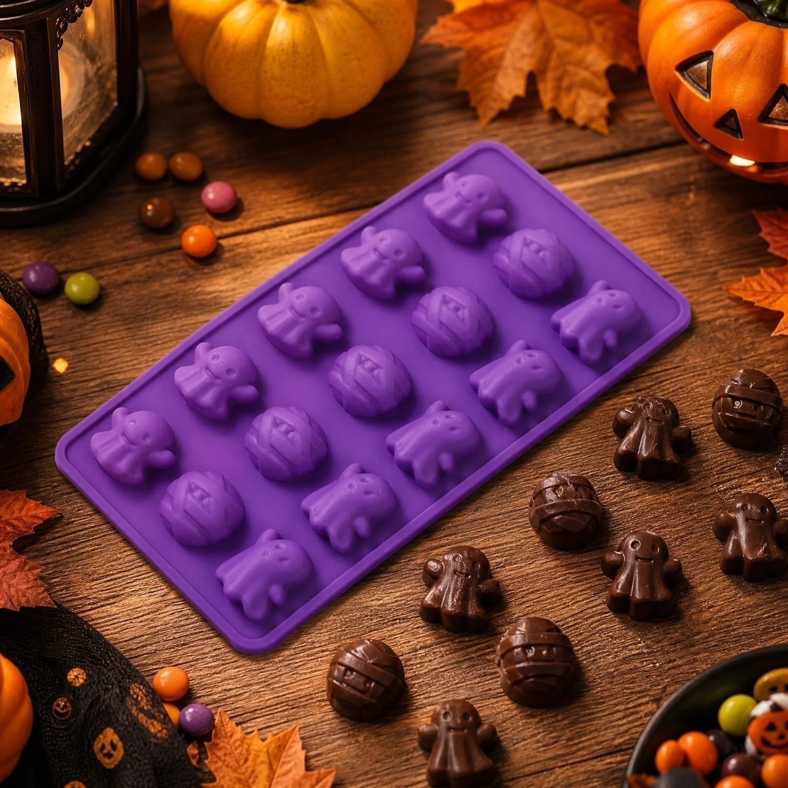 ハロウィーン用シリコン製型。食品グレードで、焦げ付き防止加工 - Eco Soap のレビューと価格