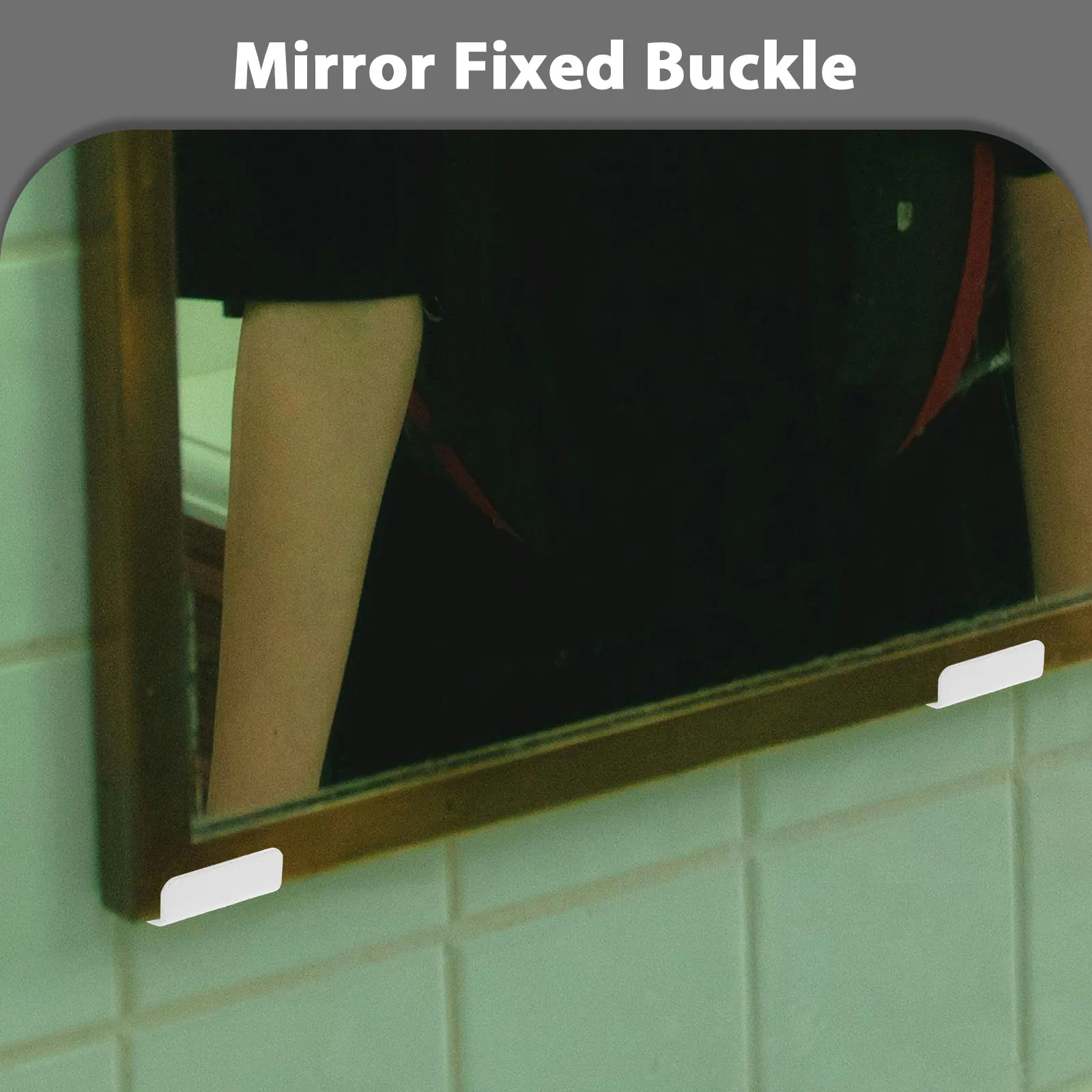 4Pcs Mirror Holder Clips Set Stainless Steel Wall Mounting Hardware for Frameless Mirrors Heavy Duty Corrosion Resistant Elegant
