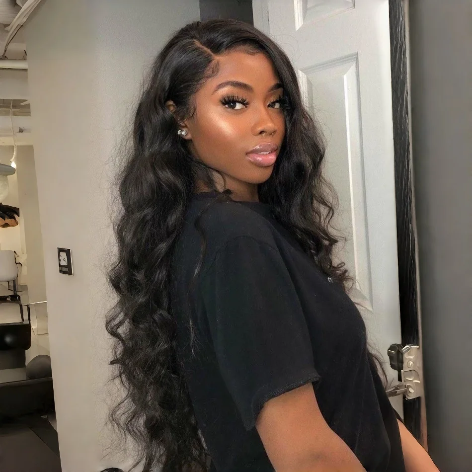 

Парик с HD-кружевной передней частью 13X4/13X6, 100% натуральные волосы, для чернокожих женщин, плотность 250%, с эффектом Body Wave, предварительно проработанная прозрачная кружевная передняя часть