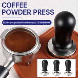 51/53/58mm Espresso Tamper Stainless Steel Coffee Powder Press Constant Pressure Coffee Tamper with Spring Barista Tool