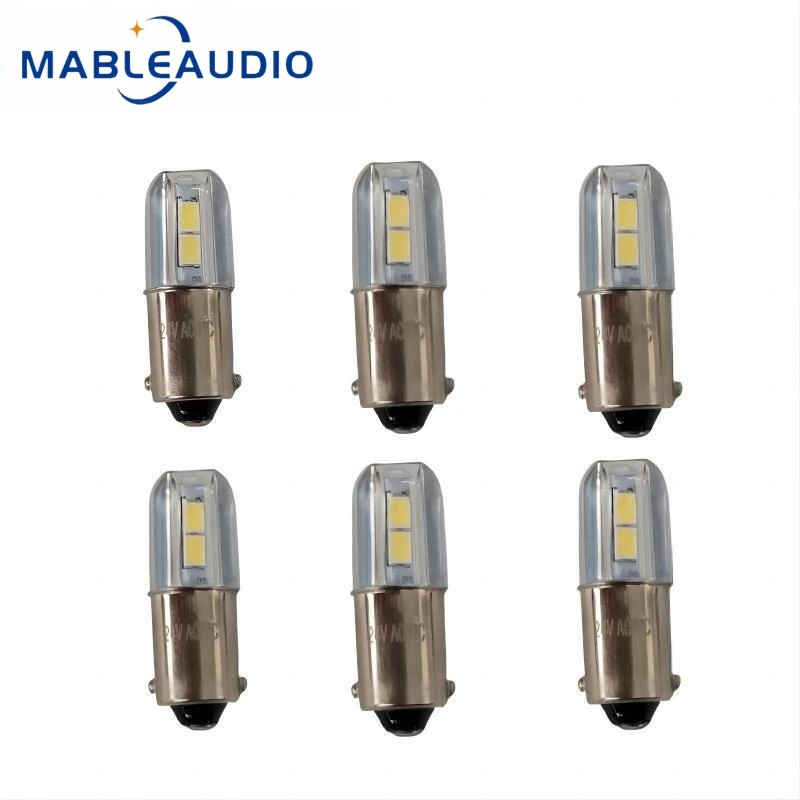 5 STKS 12 Volt/24 Volt Lamp BA9S SMD 2835 LED Lamp Audio Eindversterker Voeding LED Signaal indicator