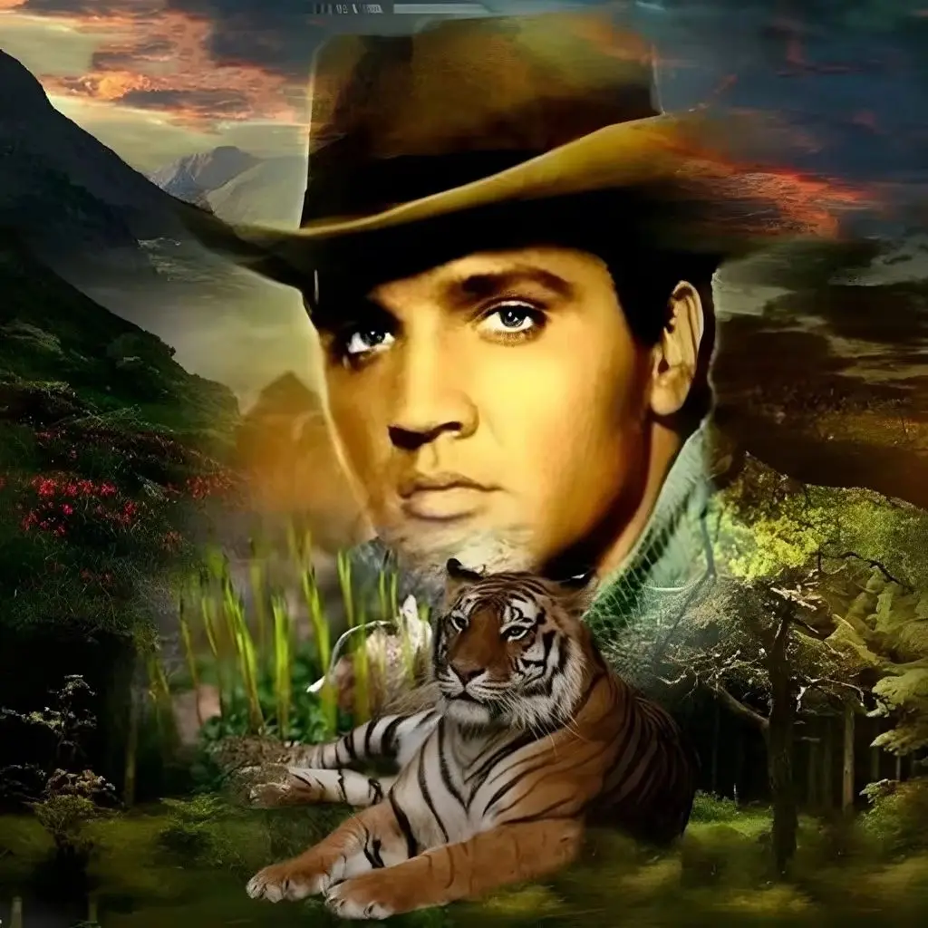 JMINE Div 5D elvis tiger cowboys mountain Full Diamond Painting kits art portrait 3D paint by diamonds