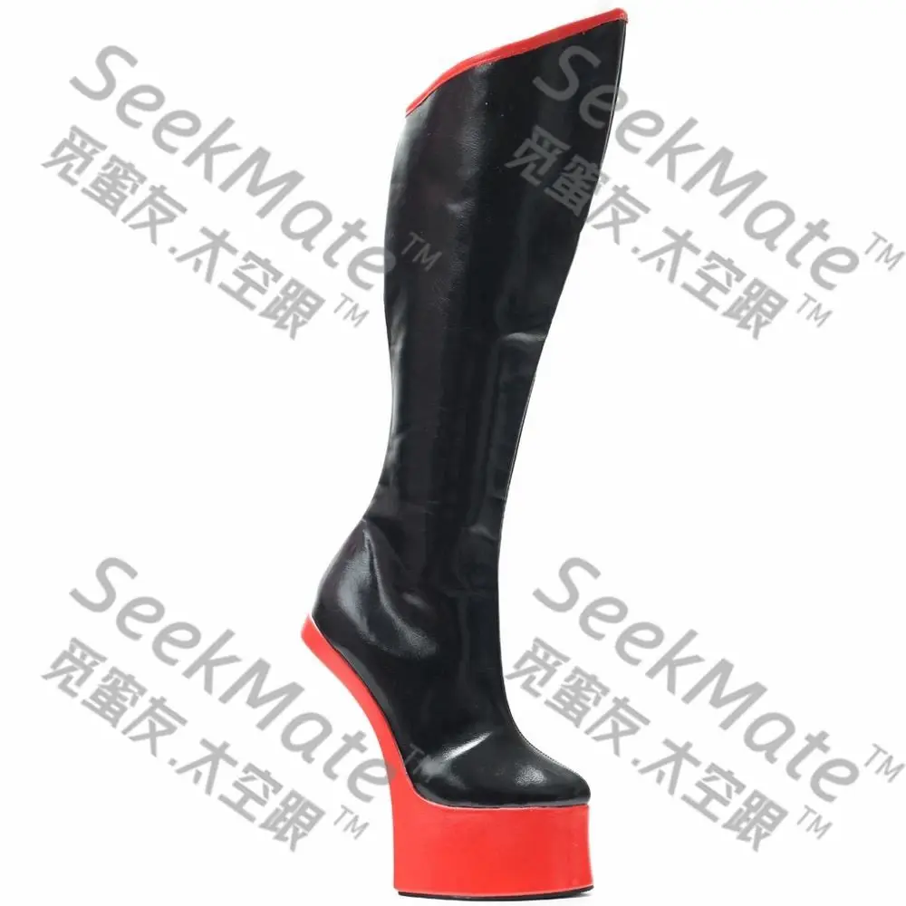 

New Alien Donkey Hoof Horseshoe High Heels Hentian High Nightclub Role Playing Steel Pole Dance Boots Outdoor Romantic Boots