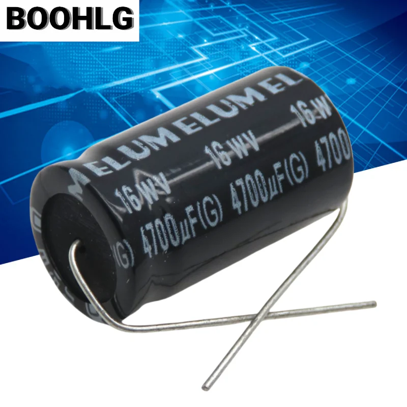 5PCS 16v 3300uf horizontal axial polarized aluminum electrolytic capacitor 16v 4700uf  25v 2200uf 35v 2200uf 16X25mm