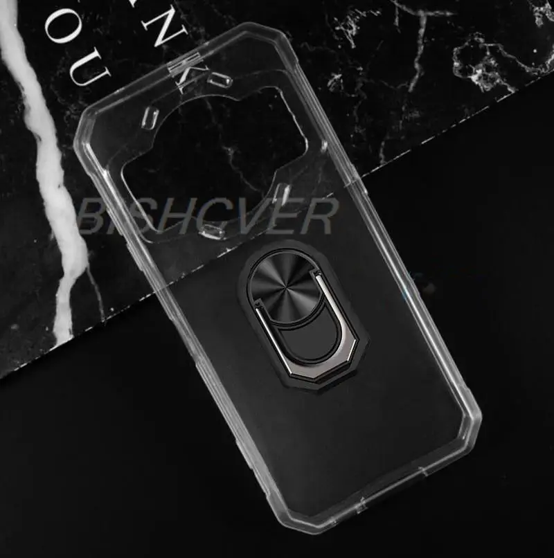 Magnetyczny futerał na telefon Oukitel WP21 Ultra WP21Ultra odporny na wstrząsy miękki TPU pokrywa silikonowa na obudowę Oukitel WP 21 z uchwyt pierścieniowy