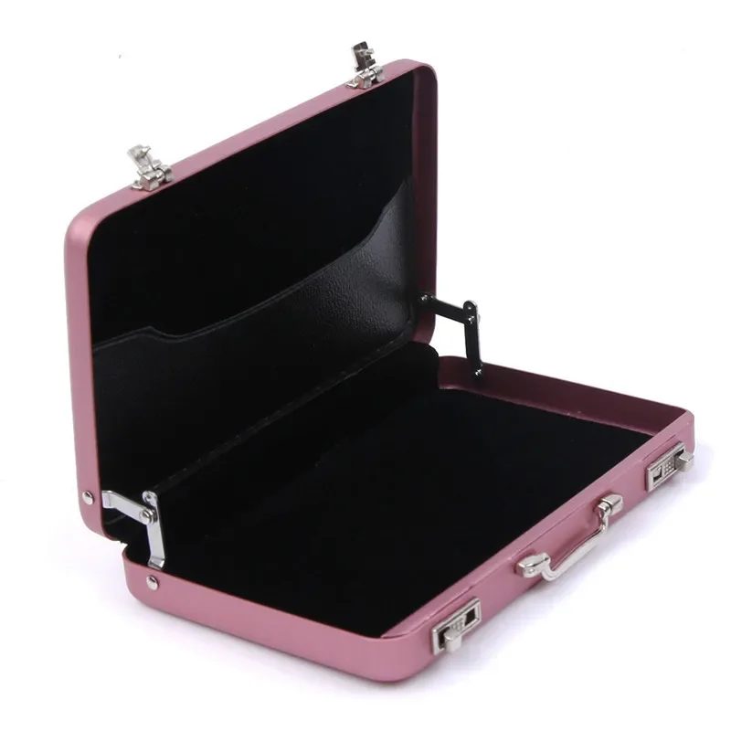 New Aluminum Storage Box Business ID Credit Card Holder Mini Suitcase Bank Card Box Holder Jewelry Case Organizer Rectangle
