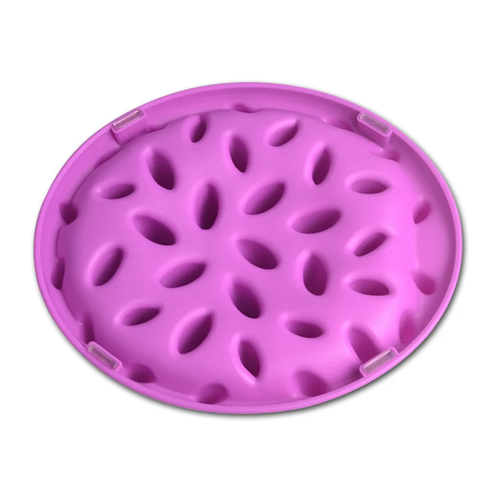 

Slow Feed Pet Bowl Jungle Design Purple Puppy Dog Feeding Bowl High Quality Material Eco Friendly Non Slip Smooth