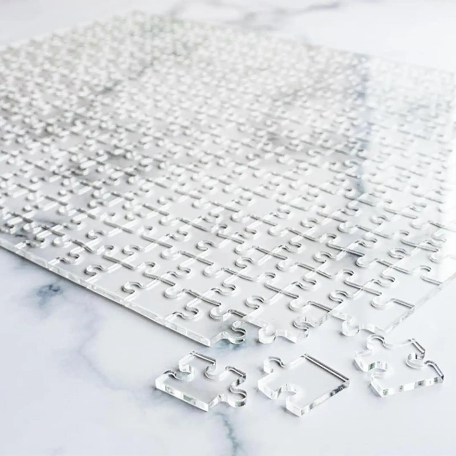 

Transparent Puzzle 200 Pieces Acrylic Puzzles Impossible Brain Teaser Puzzle Clear Difficult Puzzle Jigsaw for Women and Men