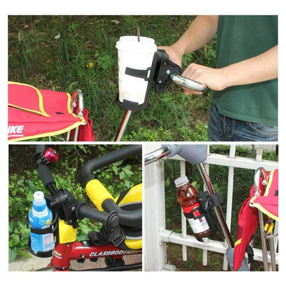 

2Pcs Baby Stroller Cup Holder Universal Fit for Pram Pushchair Water Bottle Holder No Tools Required Easy Install