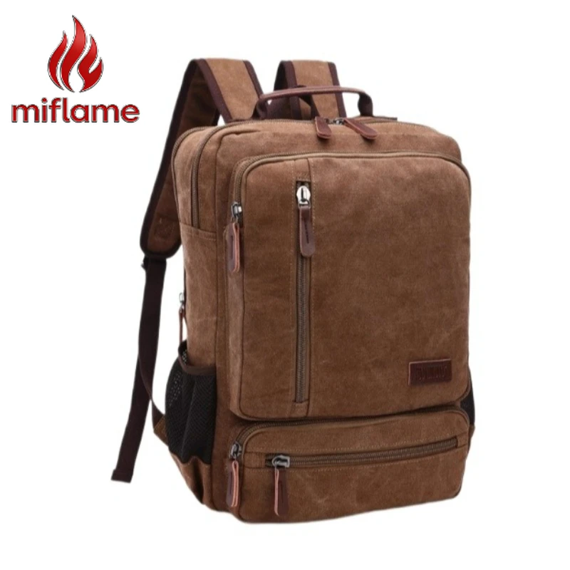 

Backpack Large Capacity Canvas Vintage Travel Hiking Shoulder Bag for College Students Outdoor Retro Casual