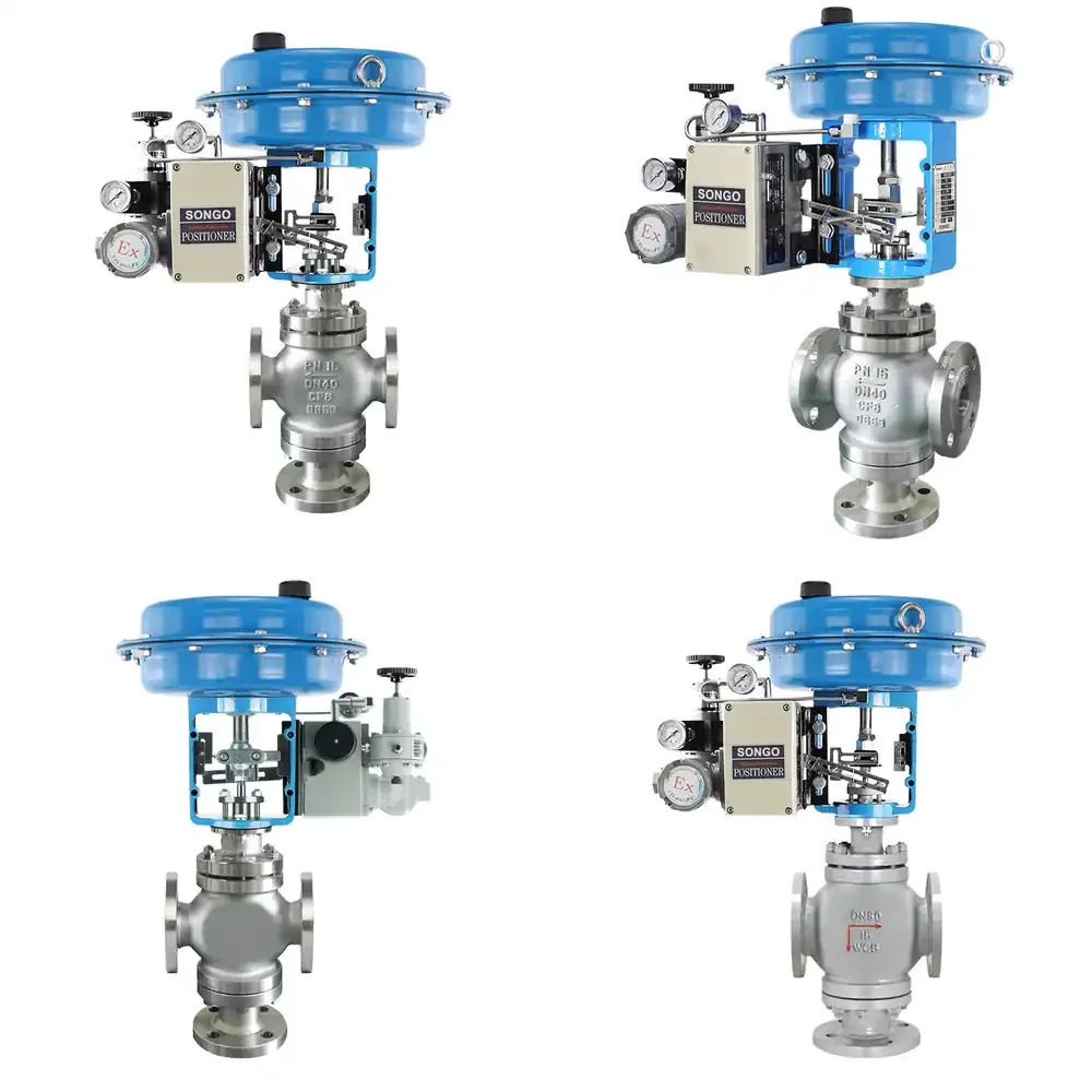 

Diffluence Type SS304 3way Pneumatic Diaphragm Steam Control Valve Modulating Valve Flange End Regulating Pneumatic Globe