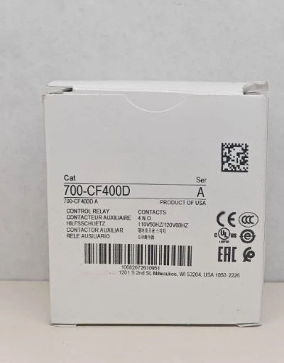 

Абсолютно новое реле 700-CF400D. Быстрая доставка.