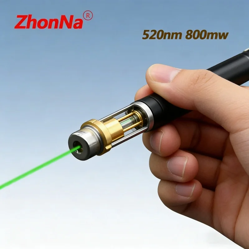 800MW 520NM Green Laser Diode Module SharpTO9 Metal Package Light Source Number Sensor Optic Emitting Tube for Electronics