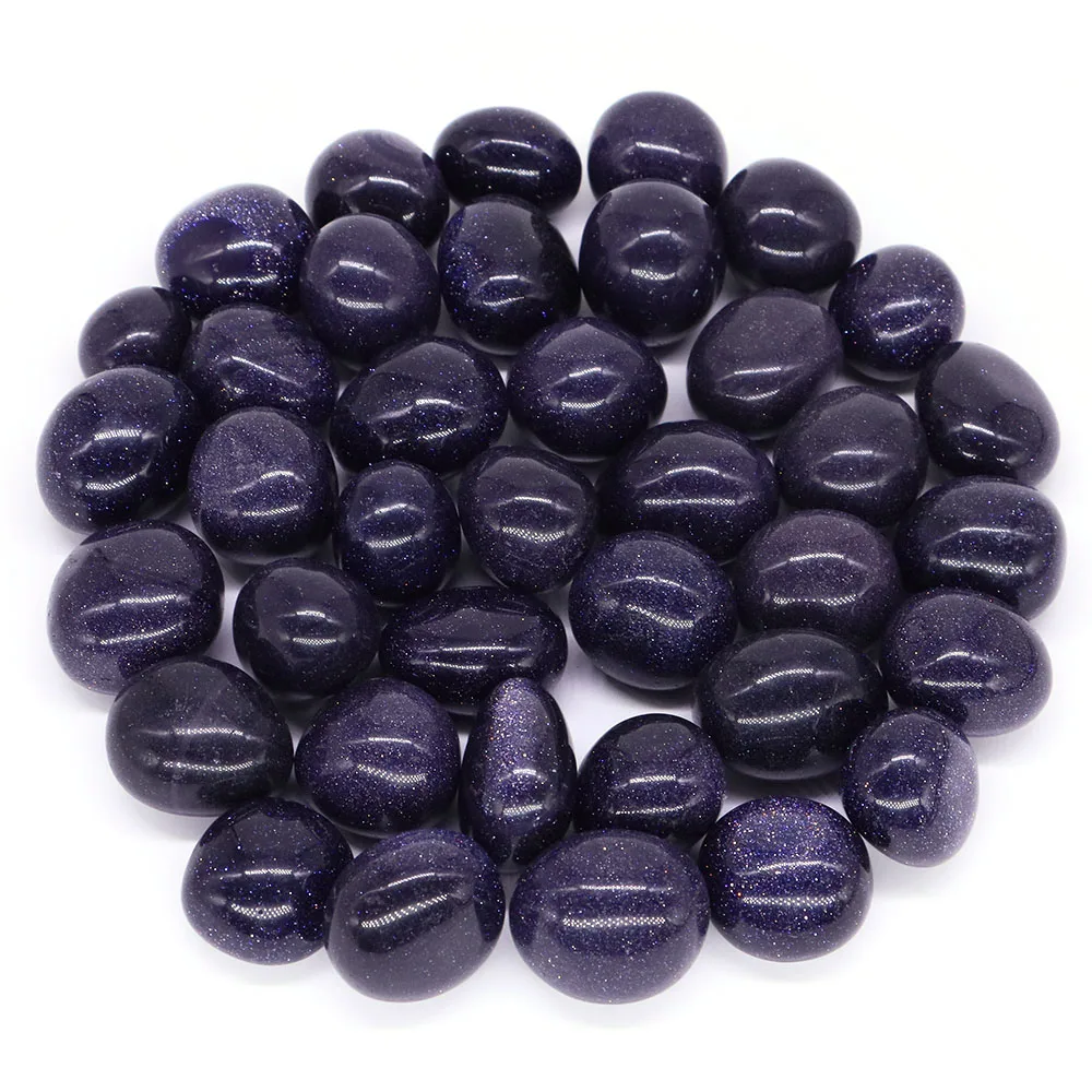 Blue Goldstone Sand Reiki Healing Crystal Tumbled Stones Bulk Material Fish Tank Aquarium Decor Gemstone Potted Garden Specimen
